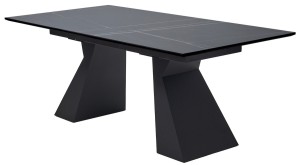 Стол БОГАРТ 200 см нераскладной, цвет ТИТАН (TITANIUM BLACK PULIDO), керамика / Черный