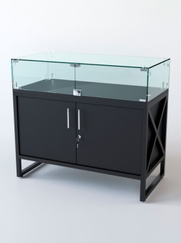 Прилавок "ЛОФТ СТИЛЬ" №114 (с дверками), Черный