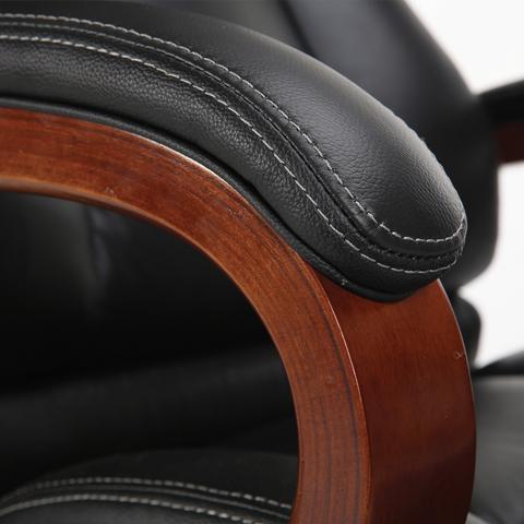 Кресло из натуральной кожи BRABIX PREMIUM "Infinity EX-707", дерево, черное, 531826
