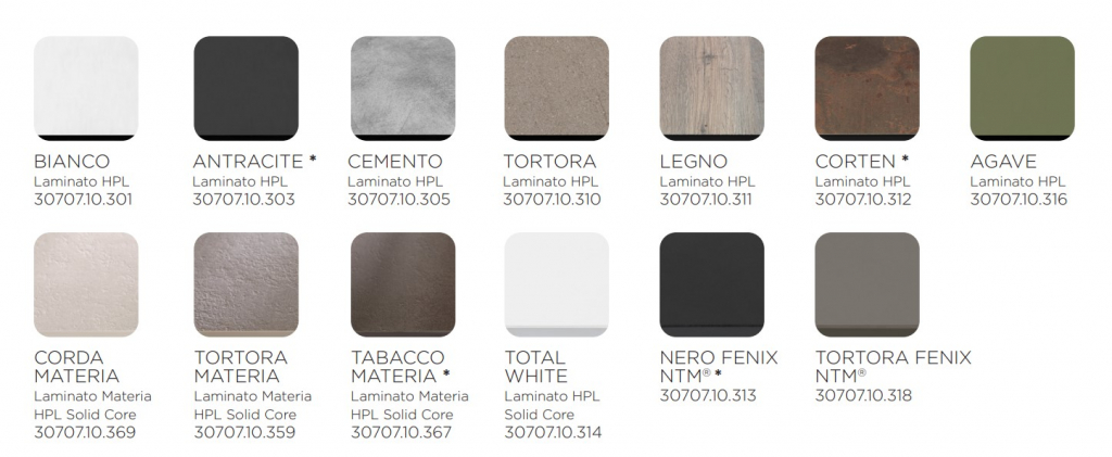 Столешница квадратная Piano Laminato 70x70 кортен