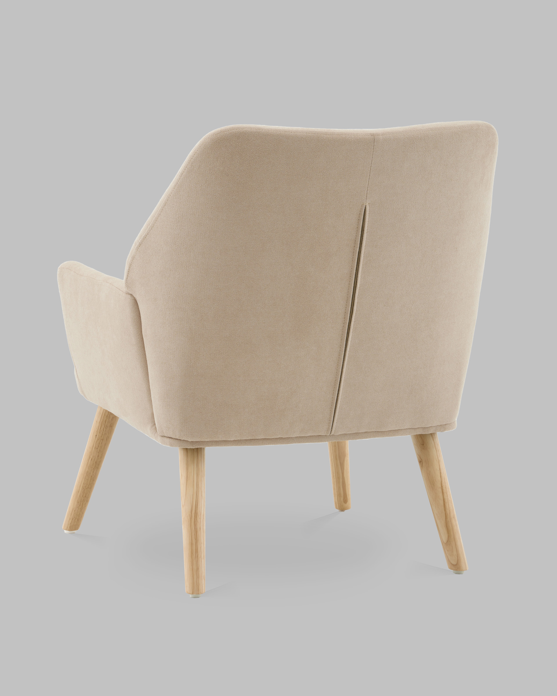 Кресло Харви бежевый деревянные ножки