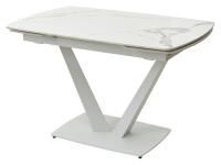 Стол ALATRI 120 GLOSS STATUARIO WHITE SINTERED STONE / WHITE