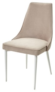 Стул НЕПАЛ (NEPAL-P) ЛАТТЕ #25, велюр/ белый каркас