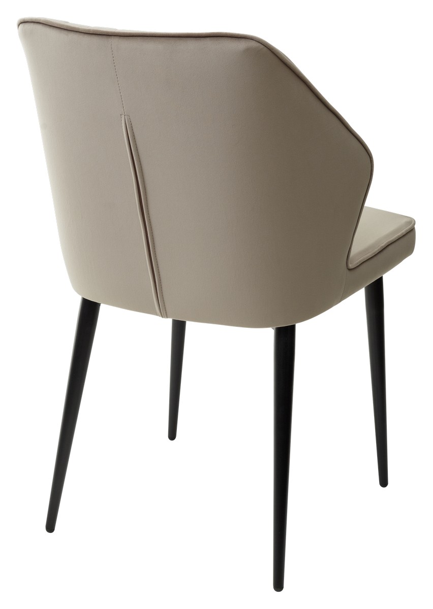 Стул СИЭТЛ -В (SEATTLE-V) ЛАТТЕ #25, велюр / черный каркас