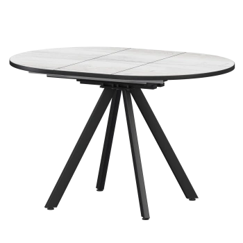 Стол раздвижной Байкал Мини Обеденные столы в пластике Байкал 900+300 (Н-3784) Фрост/Черный муар