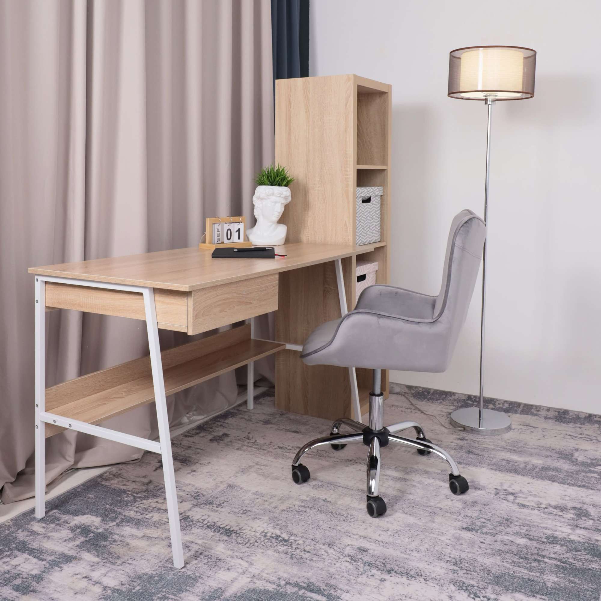 Стол письменный Amber, светлый дуб, лдсп