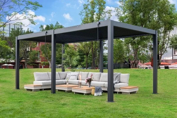 Пергола металлическая 3х6 м Astrol Pergola темно-серый