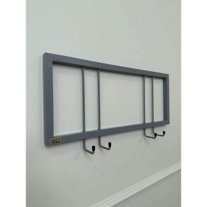 Вешалка настенная металлическая с крючками -60 (серый) цена 1 600 ₽ Вешалка настенная металлическая с крючками -60 (серый)