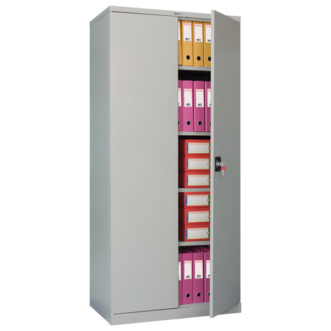 Шкаф металлический офисный BRABIX "MK 18/91/37", 1830х915х370 мм, 45 кг, 4 полки, разборный, 291135, S204BR180102 цена 14 736 ₽ Шкаф металлический офисный BRABIX "MK 18/91/37", 1830х915х370 мм, 45 кг, 4 полки, разборный, 291135, S204BR180102