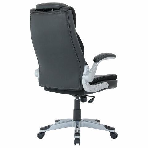 Кресло BRABIX PREMIUM "Phantom EX-553", рециклированная кожа, регулируемый подголовник, черное, 532940