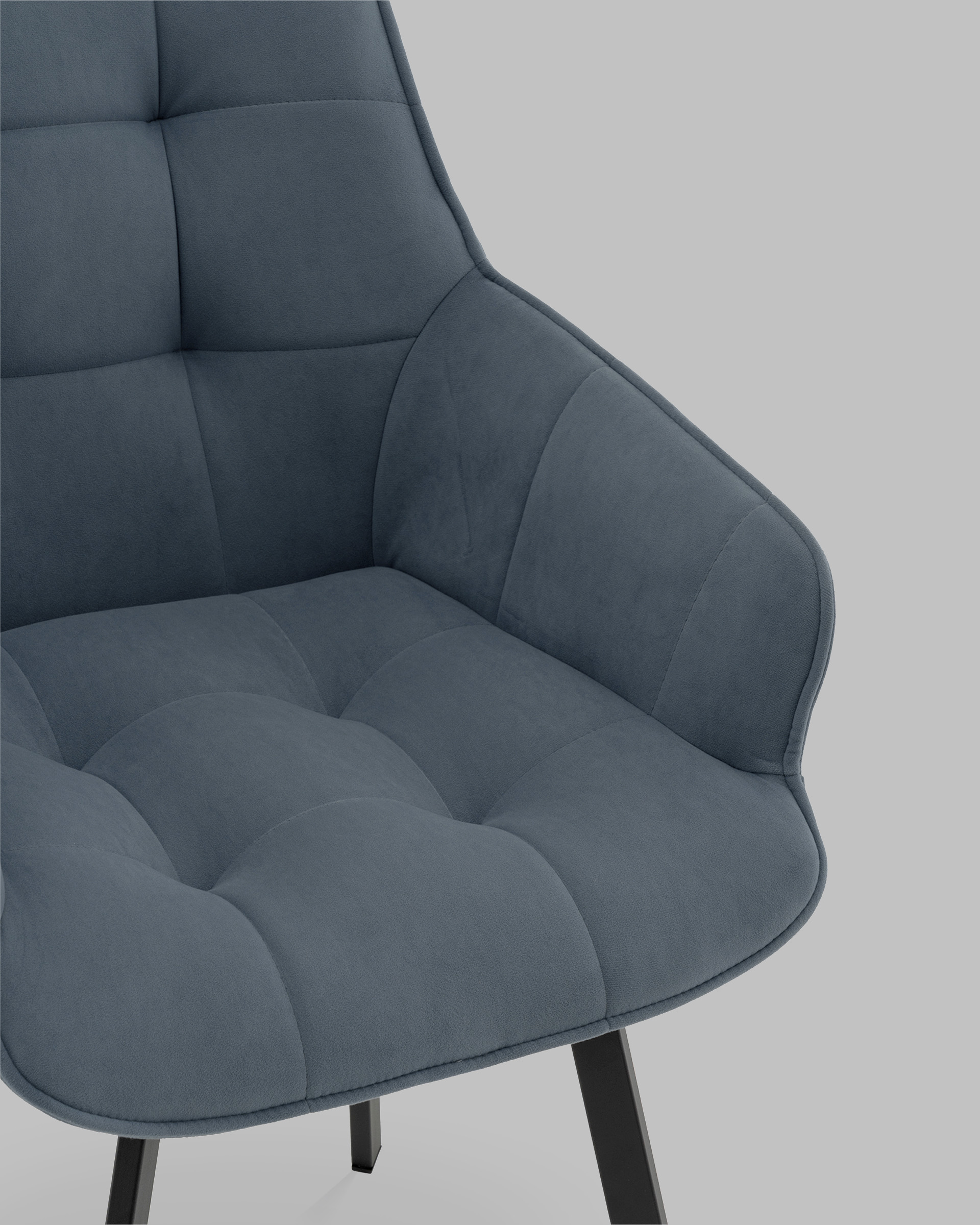 Стул Амальри велюр серо-синий
