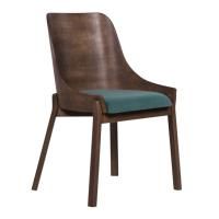 Стул Моган голубой, каркас венге