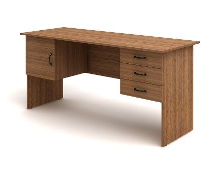 Стол 2-тумбовый (3 ящика+дверка) (1600х600х750)