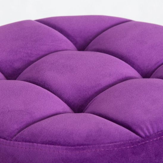 Барный стул ПАВИЯ, черная база, велюр фиолетовый