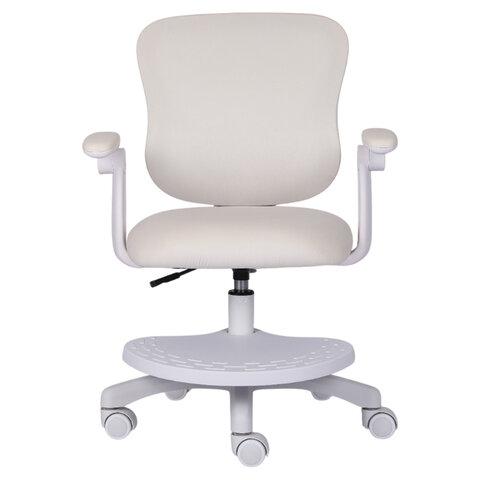 Кресло детское с подставкой для ног BRABIX "Sky MG-206", велюр, бежевое, 533156