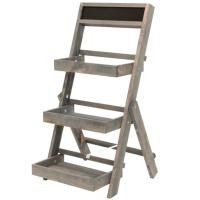 Деревянная этажерка Сарате 78 см, серый