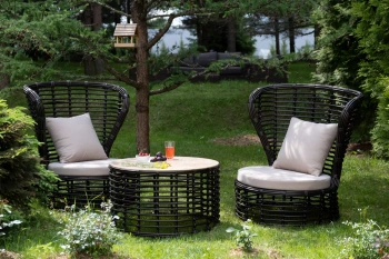 "Парма" кофейный комплект из искусственного ротанга, цвет бронзовыйцвет бронзовый