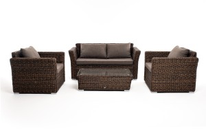 "Капучино Сингл" лаунж-зона из искусственного ротанга (гиацинт)