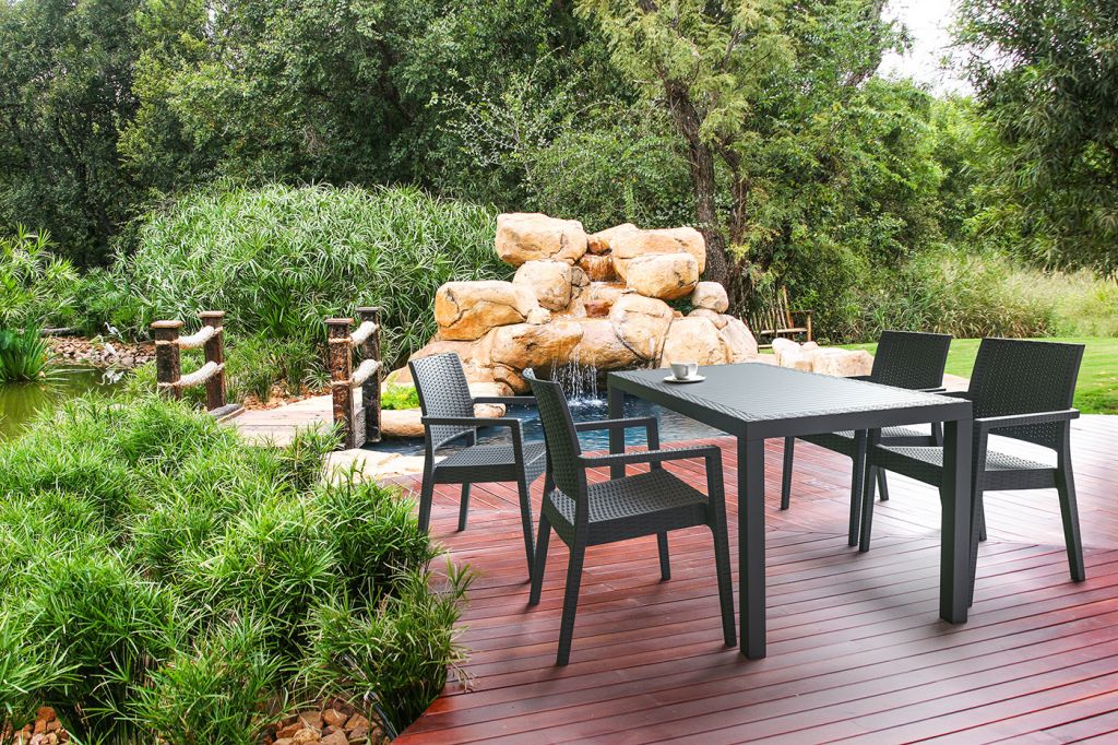 Стол пластиковый Orlando 140 антрацит