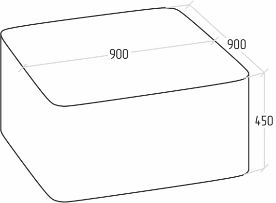 Пуф Everprof Astra 5 Ткань Серый