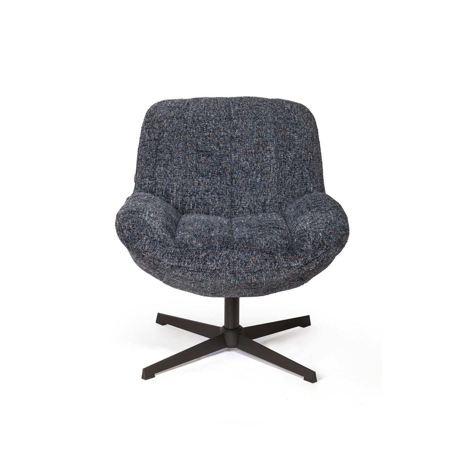 Кресло с кручением Mateo, букле биколорный синий