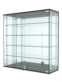 Витрина "АТРИУМ" с регулировочными полками настенная №4-5Г-РЕГ, Черный