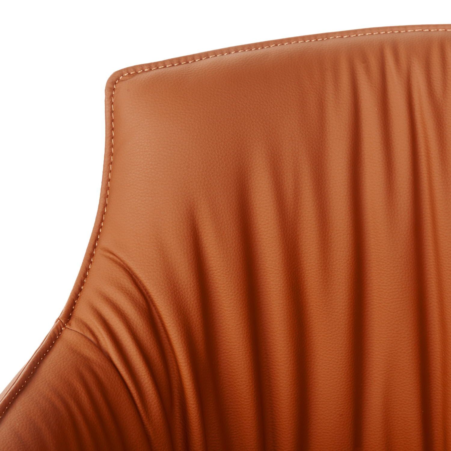 Лаунж кресло София, иск.кожа терракот