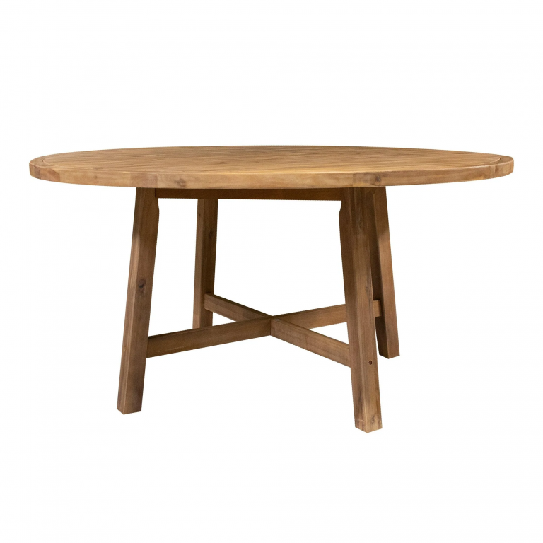 Стол деревянный обеденный Rimini Ø150 натуральный