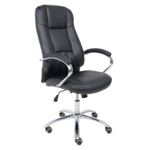 Кресло поворотное King, чёрный, экокожа