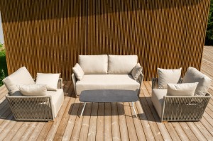 "Форли" лаунж-зона 4-местная плетеная из роупа (веревки)