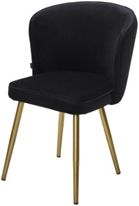 Стул МОНЕ цвет ZIZI 521 Черный, велюр / Золотой каркас