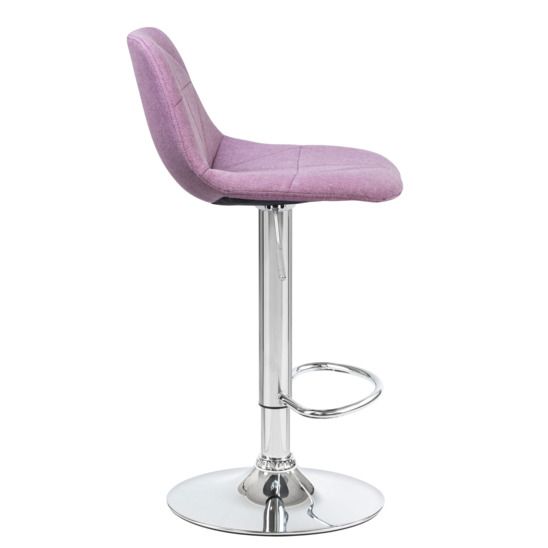 Барный стул СИЕНА, хром сталь, рогожка фиолетовый