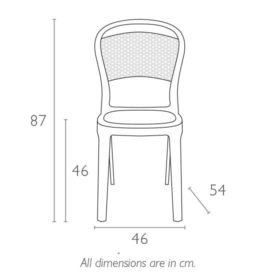 Стул прозрачный Bee янтарный