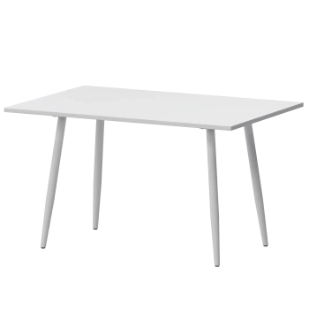 Стол нераздвижной Бетта Обеденные столы в пластике Бетта 1200 Супер Белый/Белый муар