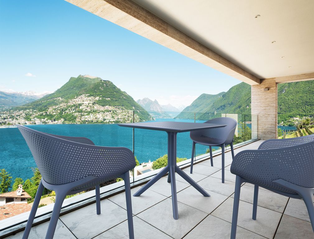 Стол пластиковый Sky Table 80 темно-серый