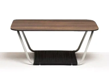 "Глория" журнальный стол 90х60см из HPL, цвет "дуб"цвет Темно-серый