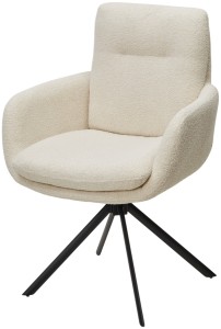 Стул ДАРЕМ (DAREM) Белый букле Davis now or never -03 / черный каркас, ®DISAUR