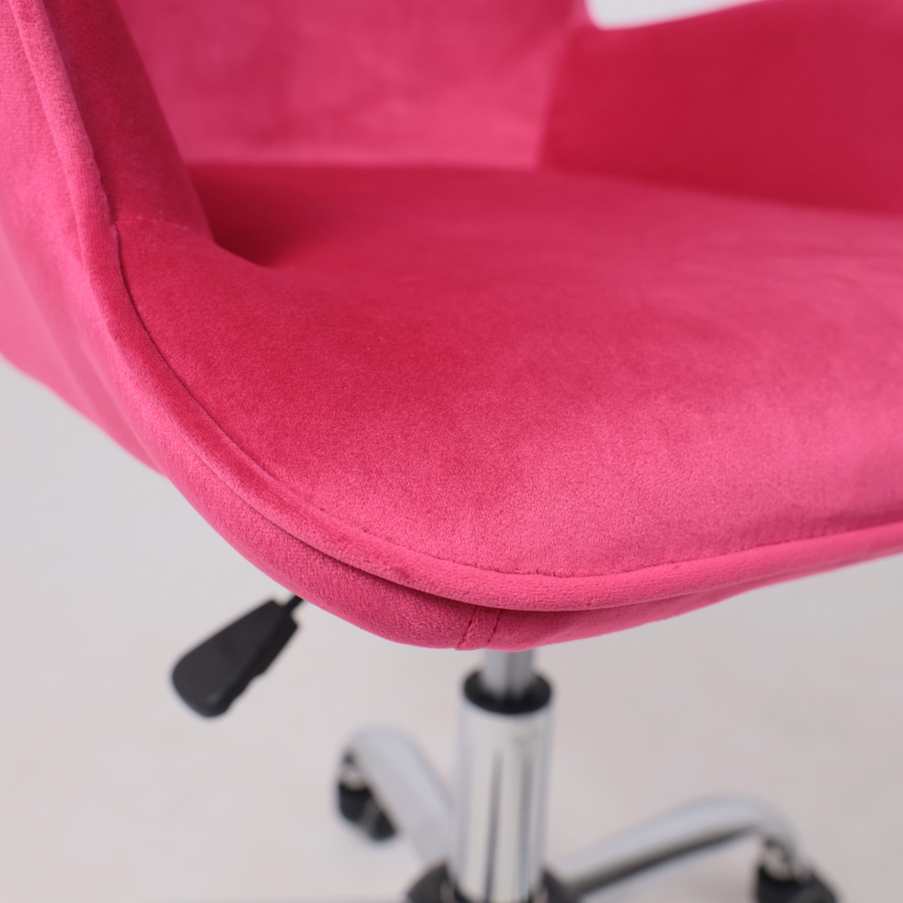 Кресло поворотное Bella, фуксия, велюр