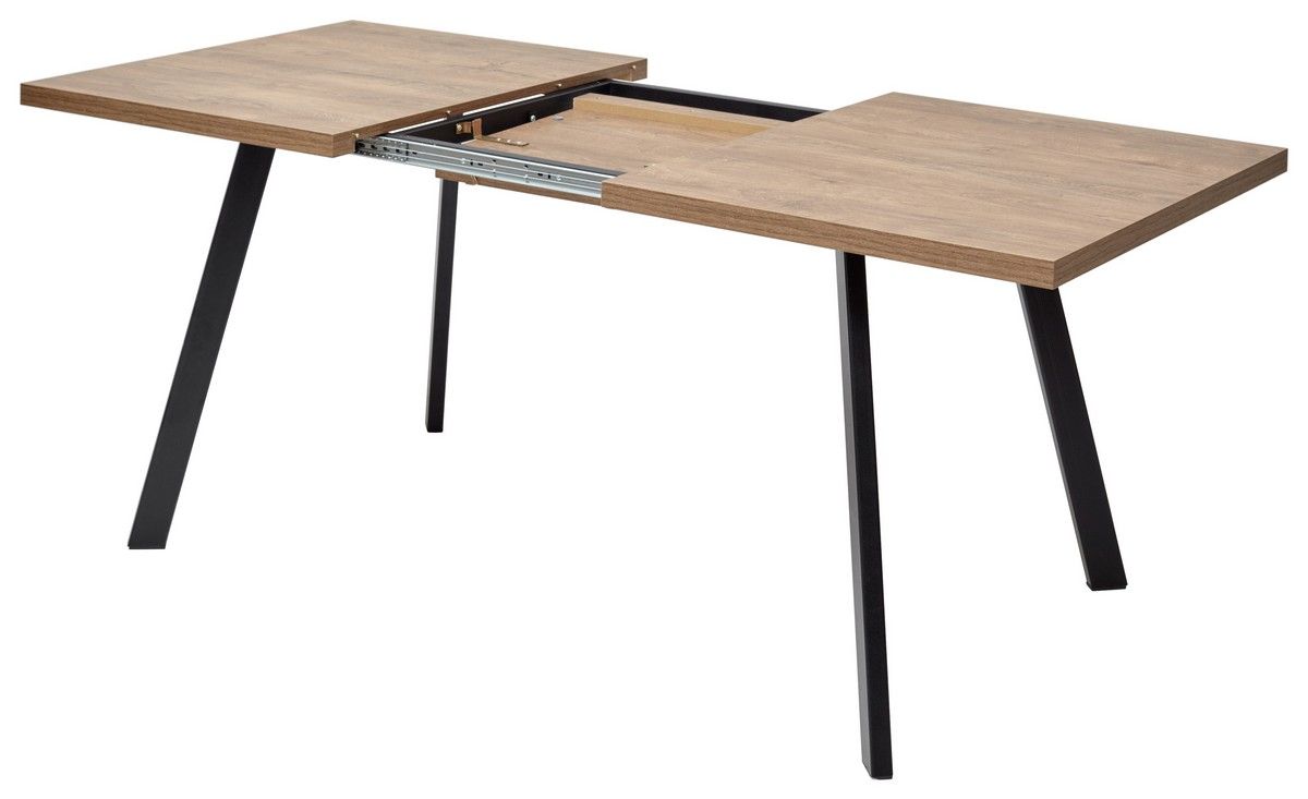 Стол BRICK M 140 Дуб Канзас/ Черный