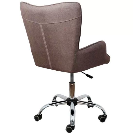 Кресло поворотное Bella, коричнево-серый, ткань
