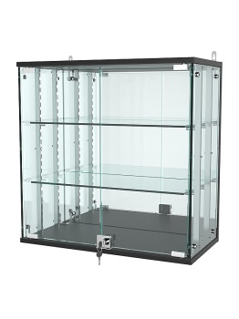 Витрина "АТРИУМ" с регулировочными полками настенная №1-5Г-РЕГ, Черный