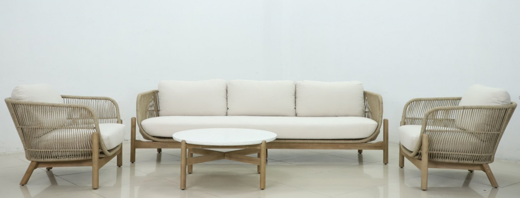 Столик кофейный Talara бежевый, белый