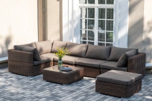 "Лунго" трансформирующаяся лаунж-зона из искусственного ротанга