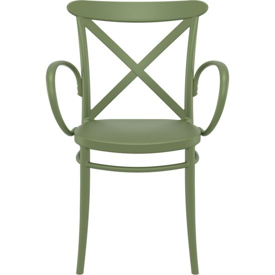 Кресло пластиковое Cross XL, оливковый
