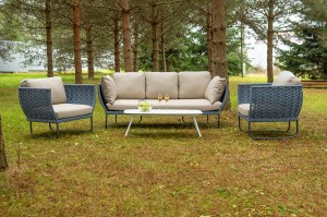 "Фиджи" лаунж-зона 5-местная плетеная из роупа (веревки)