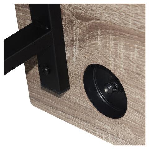 Стол на металлокаркасе BRABIX "LOFT CD-006", 1200х500х730 мм, 2 полки, цвет дуб антик, 641225