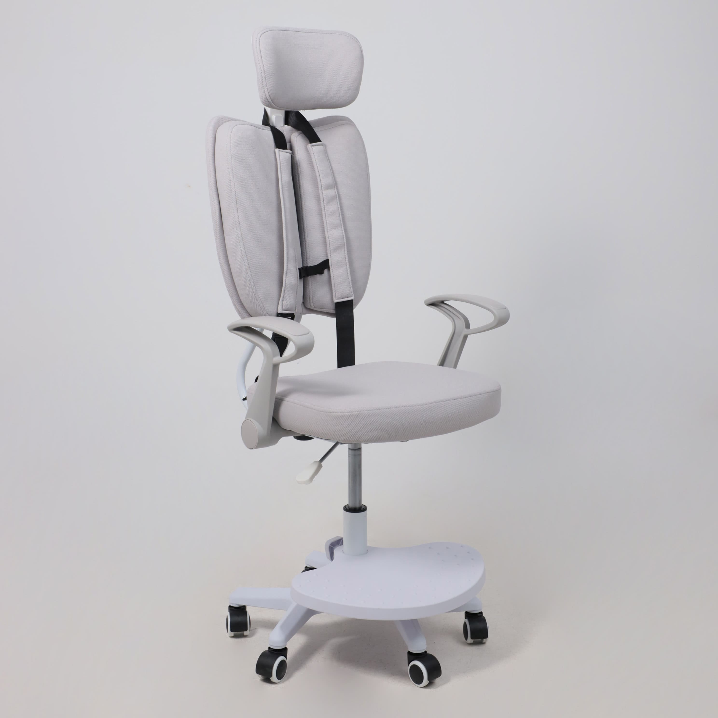 Кресло поворотное Twins, серый, ткань