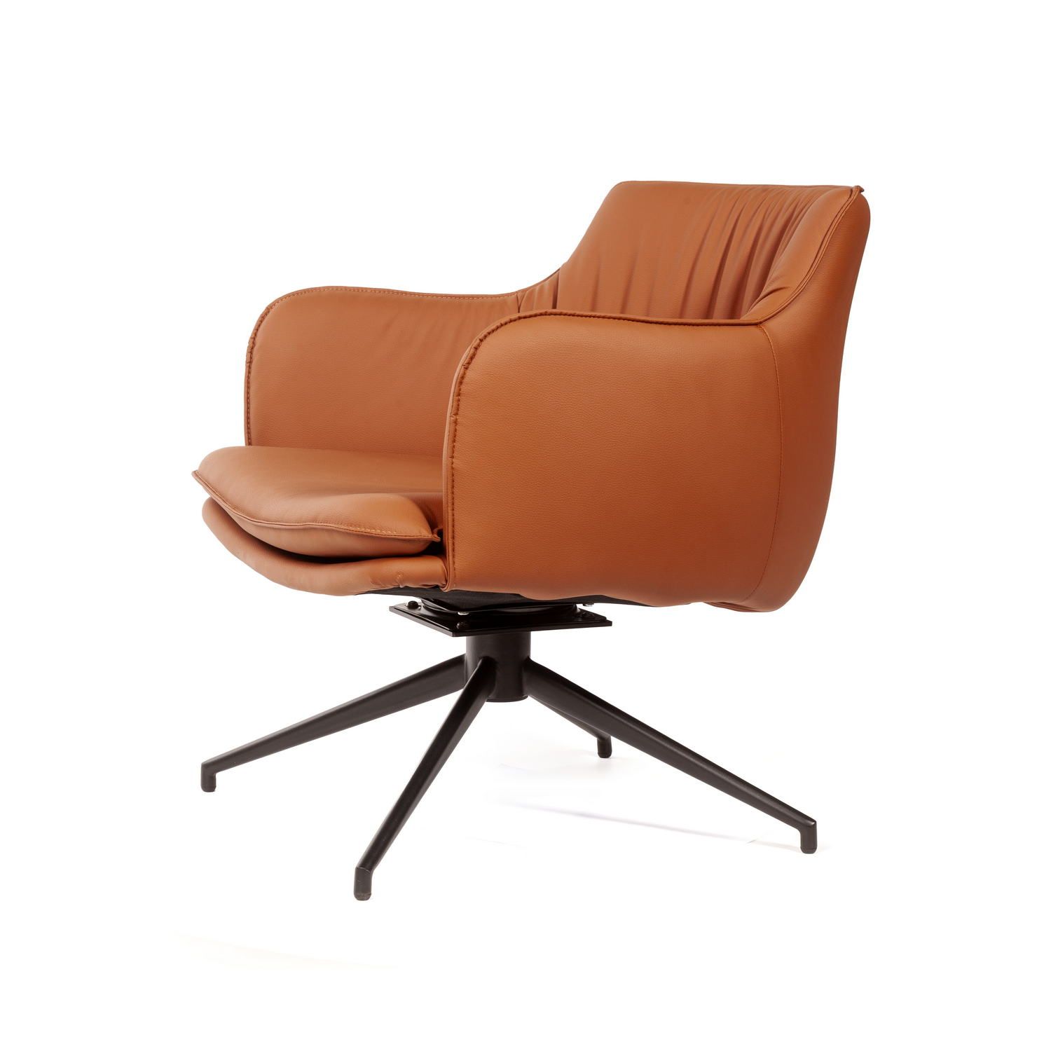 Лаунж кресло Sofia, экокожа терракот