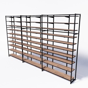 Стеллаж для обуви и аксессуаров в стиле Лофт BOTTI 2125-10-3 (без полок)