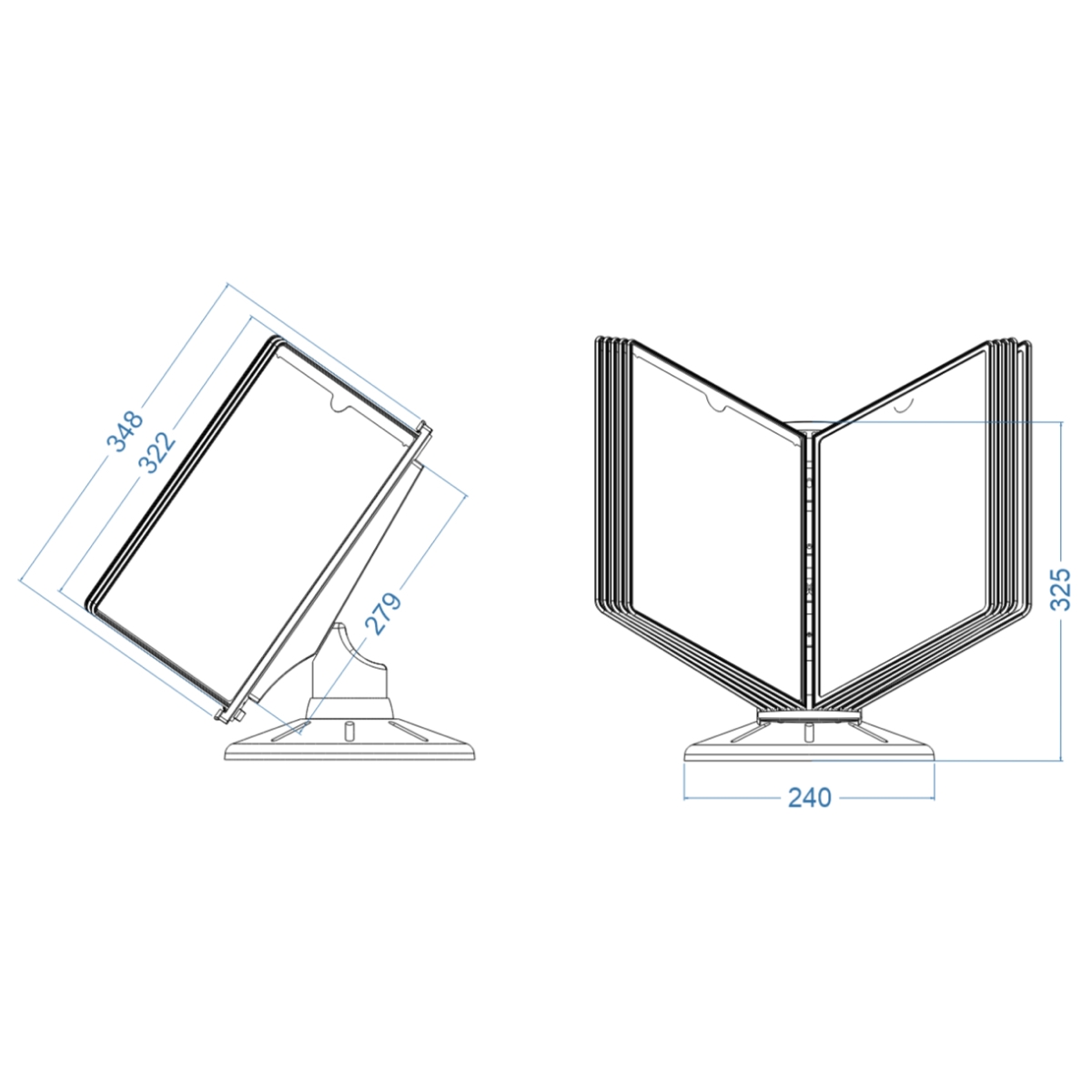 СЮИТА-01.А4Bk.Bk Демосистема настольная вращающаяся черная 10 черных панелей А4